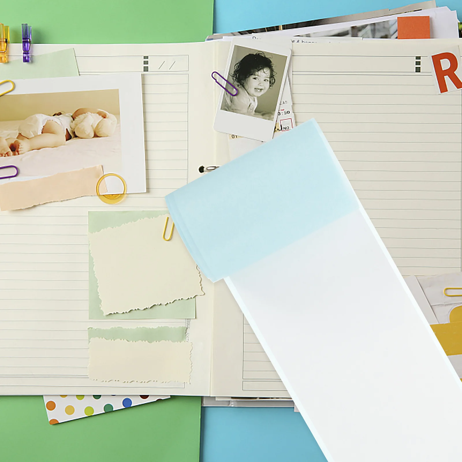 3 Rolls Self Adhesive Printable Label Blank Correction Label Sticky Package Label for Office adhesive printer paper