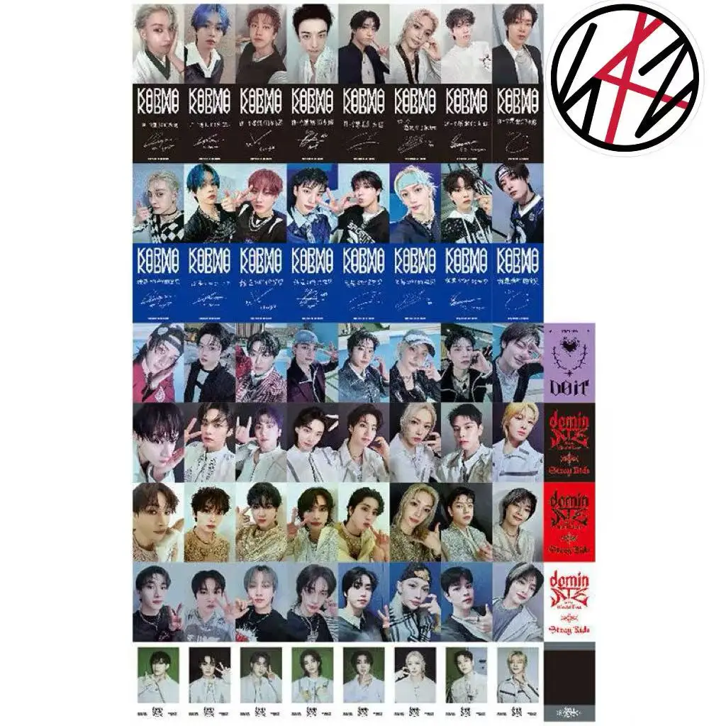 

НОВЫЕ KPOP-карточки Stray Kids DOMINATE WORLD TOUR Set Card DO IT KARMA, специальное издание с Феликсом, Хёнджином, Бан Чаном, Ханом, подарок SKZOO