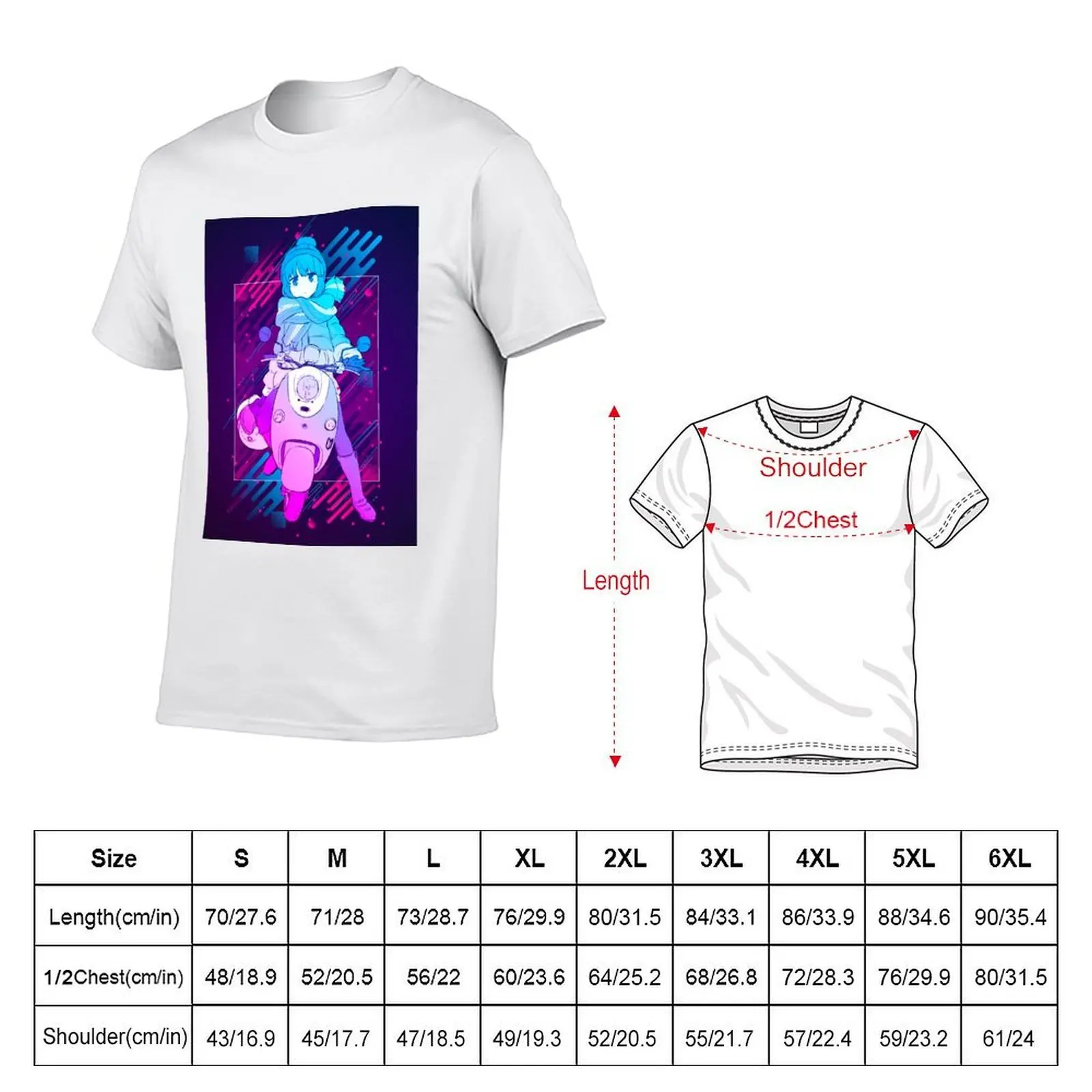 Rin - Yuru Camp *Modern Graphic Design* T-Shirt quick-drying topping mens designer clothes