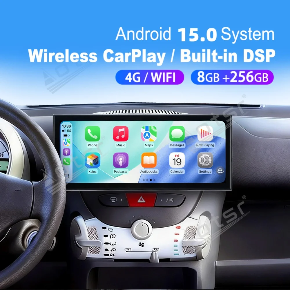 

15,8-дюймовый Android-экран, автомобильное радио Qualcomm Carplay для Citroen C1 2005~2014, автомобильное авторадио, мультимедийный плеер, GPS-навигатор, головное устройство