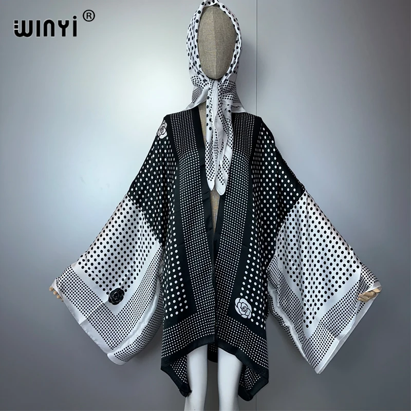 WINYI, cárdigan bohemio de verano, traje de vacaciones, abrigo sexy, traje de baño, cubierta para la playa, trajes de playa, vestido de mujer, caftán de moda con bufanda