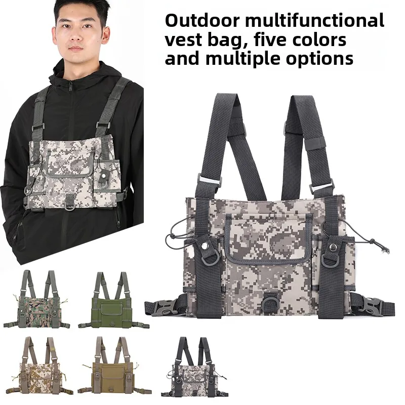 

Military Tactical Vest Molle System Combat Chest RigLightweight Adjustable, Multi-Pocket Outdoor Gear for Hunting Hiking Airsoft