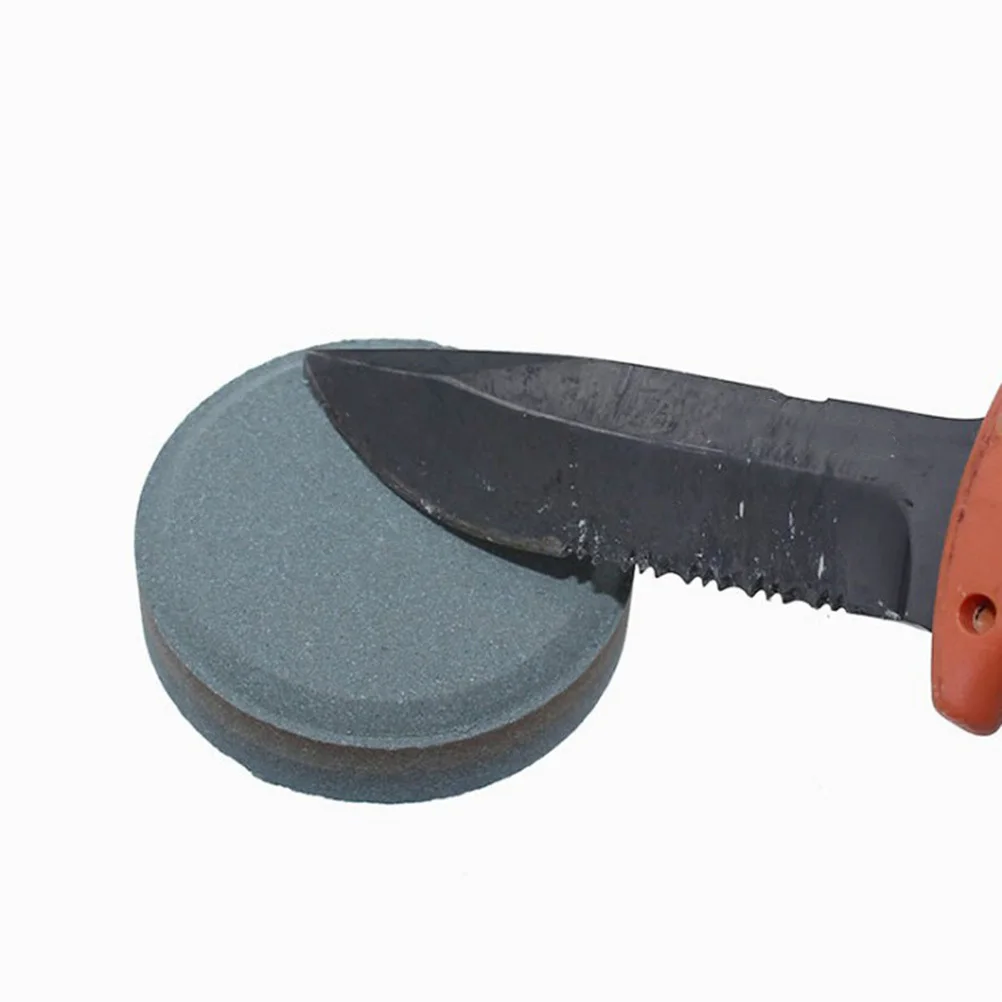 

2Pcs Round Whetstone Premium Kitchen Sharpening Stone Double Layer Portable Grinding Tool for Dull Cutters Home Outdoor Use