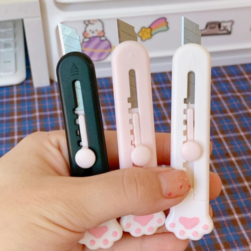 1Pc Kawaii Art Cutter Utility Knife Student Art Supplies Mini Cute Cutter Knife Strumenti fai da te Materiale scolastico di cancelleria creativa