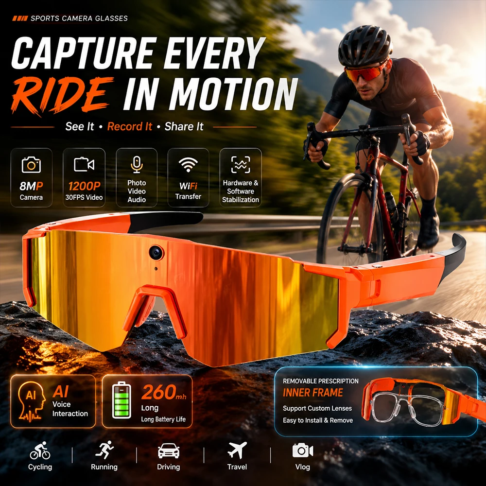 Smart Glasses Lens - 2026 Smart Outdoor Recording Glasses JL7018F