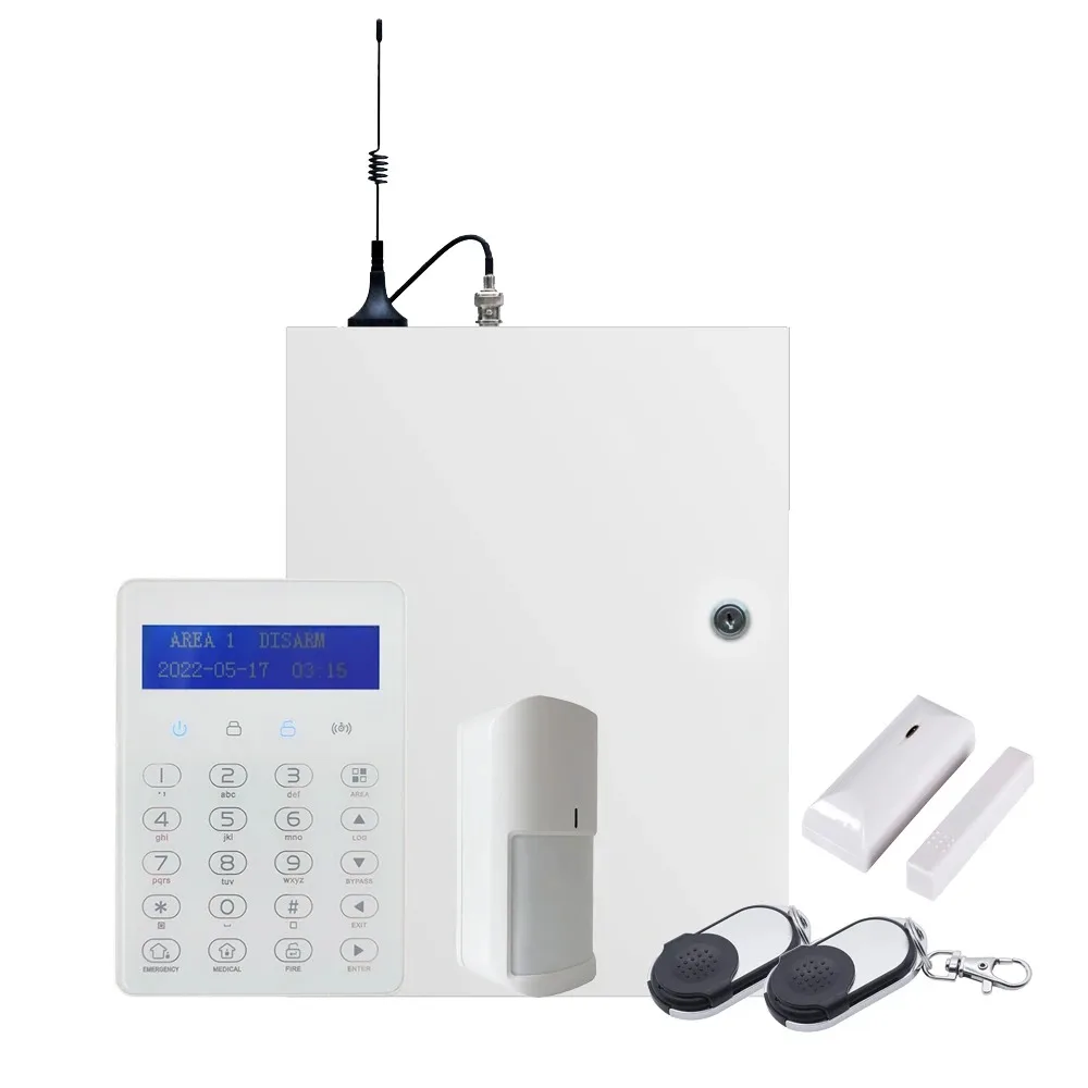 for SIA DC-09 and Contact ID Wired Alarm Control Systems for 8+16 Wired Zones With Phone Call SMS Notification Alarm Panel