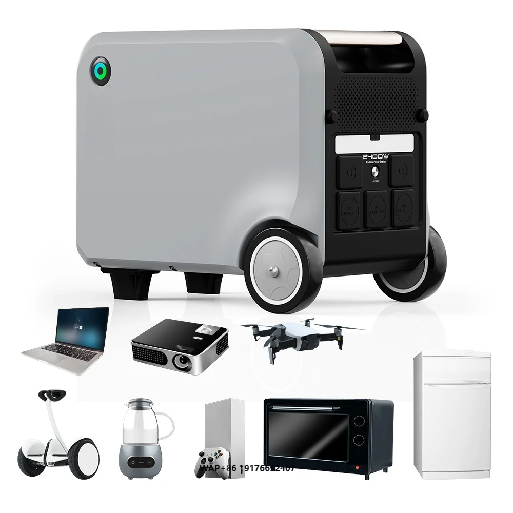 

Factory Direct 2048Wh Solar Generator 2400W Portable Power Station with Various Output Ports & LED Lighting for Camping/RV