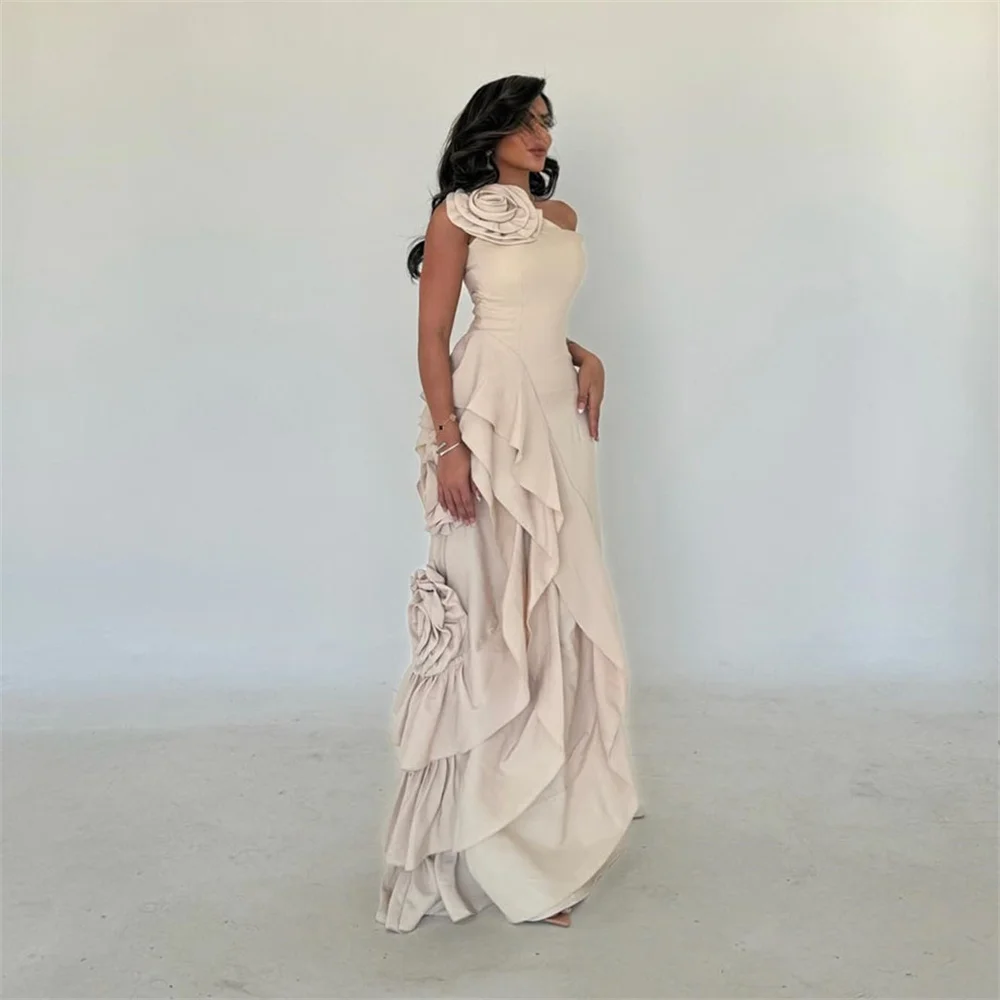 

ROYET плиссированное вечернее платье с цветочным принтом на одно плечо, плиссированное вечернее платье без рукавов длиной до пола, классическое платье для выпускного вечера по индивидуальному заказу, новинка 2025 г.