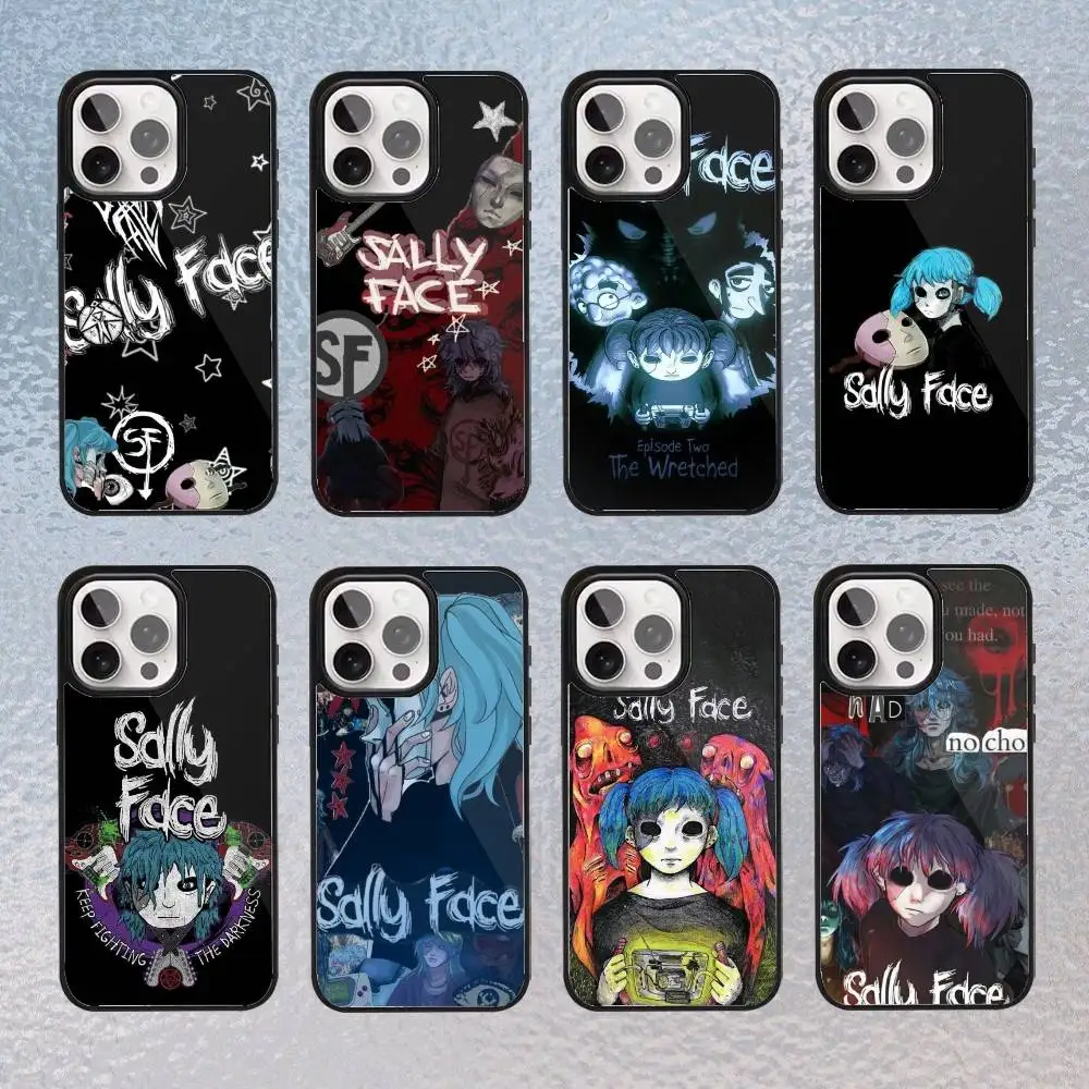 حافظة هاتف صغيرة مضادة للصدمات كارتونية S-Sally Face SF لهاتف iPhone 17,16,15,14,13,12,11 Plus، Pro Max غطاء شحن لاسلكي مغناطيسي