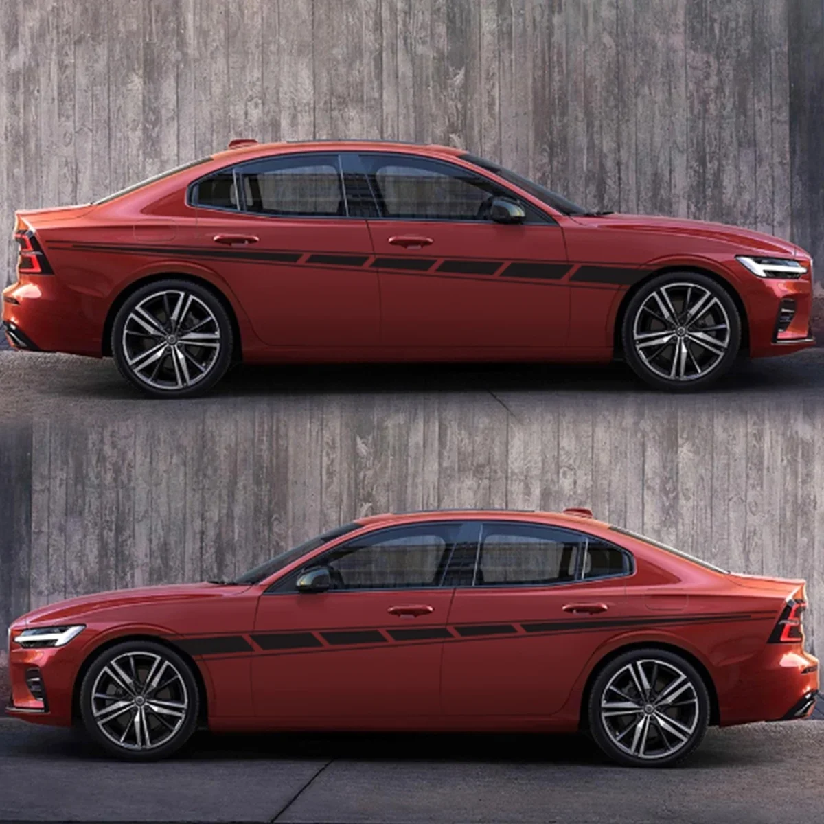 

Car Body Both Side Decal Tuning Lattice Graphics Vinyl Wrap Long Stripe Stickers