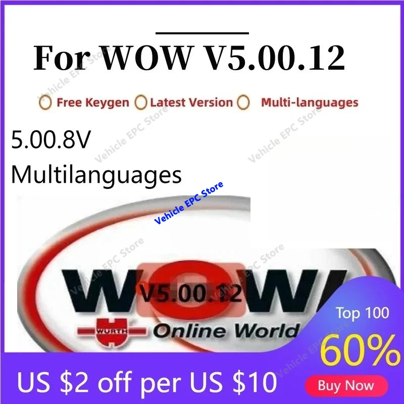 2026 Hot Sale Repair Software W OW V5.00.12 & 5.00.8 R2 Multilingual Diagnostic Tool for TCS Cars- Auto Scanner Keygen Software
