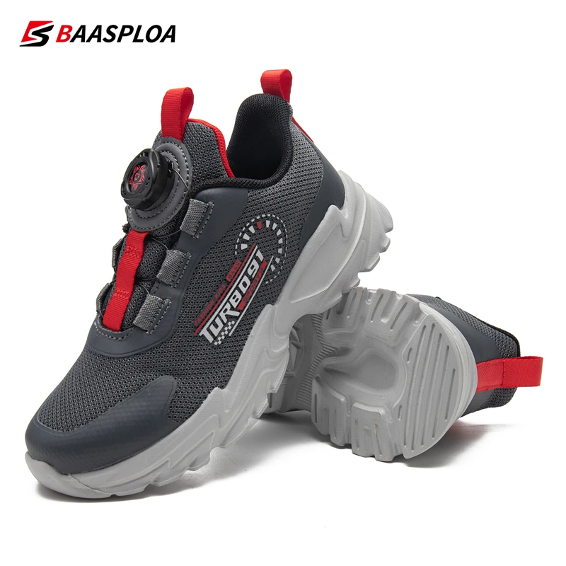 Baasploa Kids Running Sneakers Boys Girls Mesh Face Breathable Kids Casual Shoes Breathable Sneakers School Running Sneakers