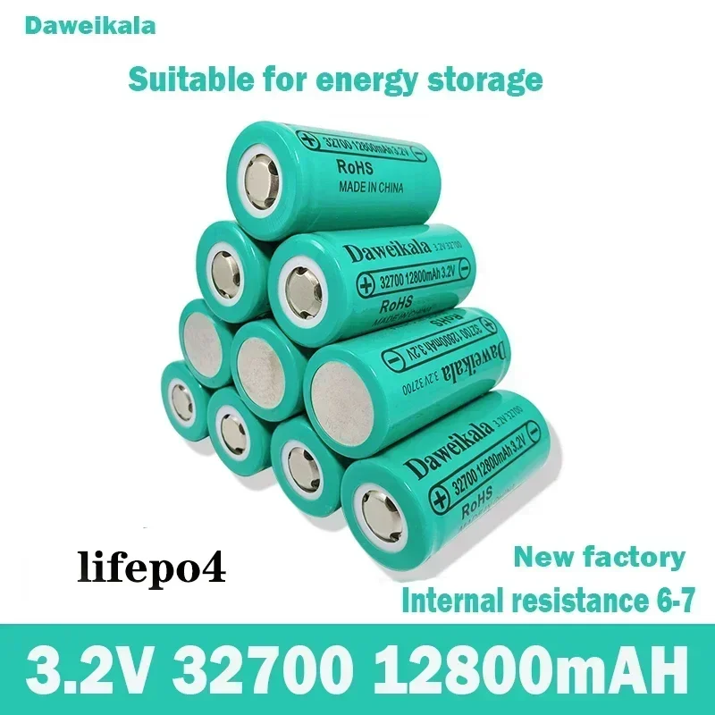 New 32650 12800mAh 3.2V lifepo4 battery Professional lithium iron phosphate power battery Flat head internal resistance below 7