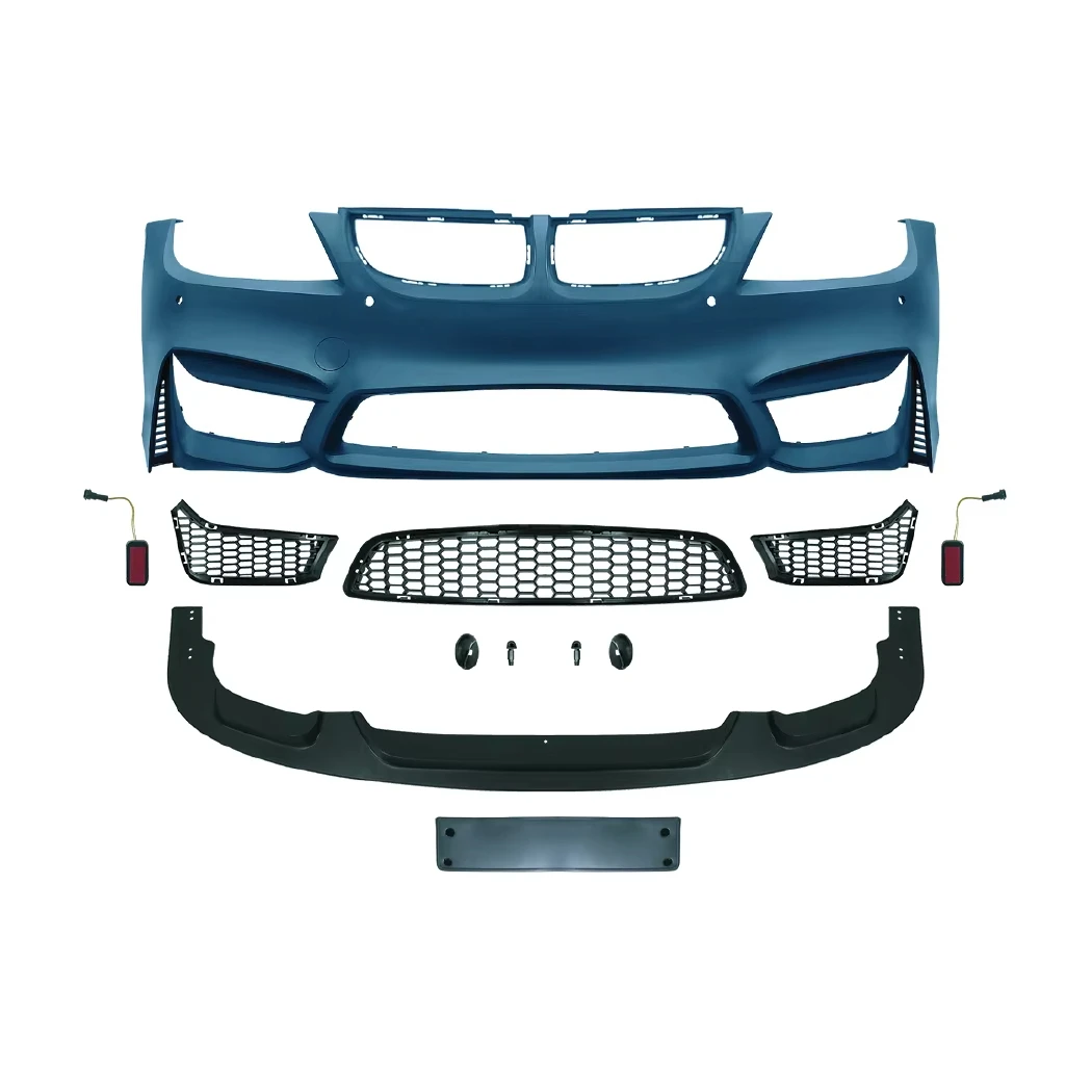 Body Kit Tail throat Grille Bumper For  3 Series E90 2005-2012 upgradation To M4 four types style updated bumper Grille