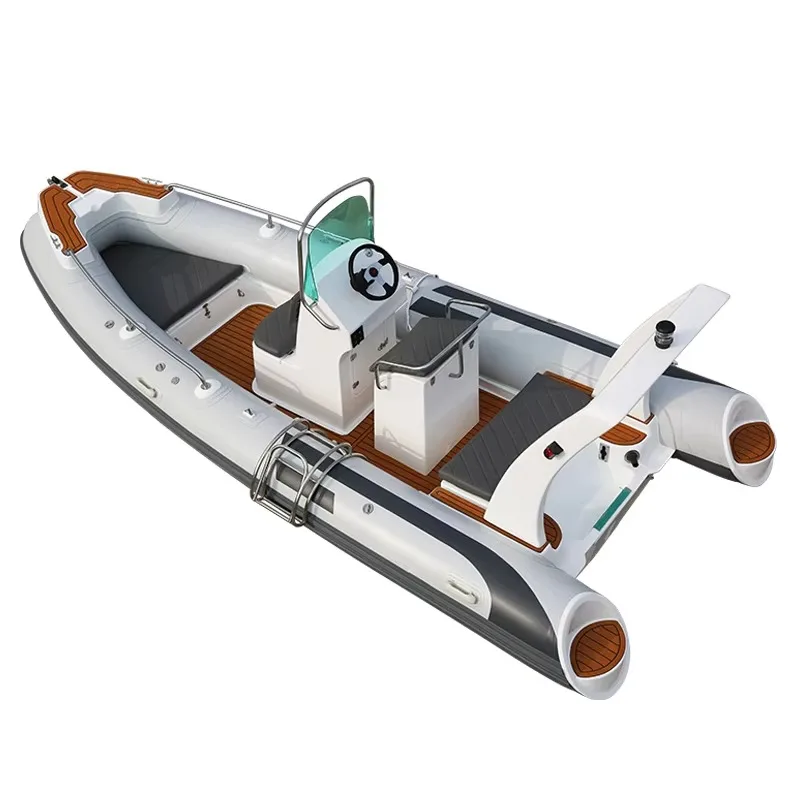 Fiberglass Hull Inflatable Rib 580 Boat With Motor Y001