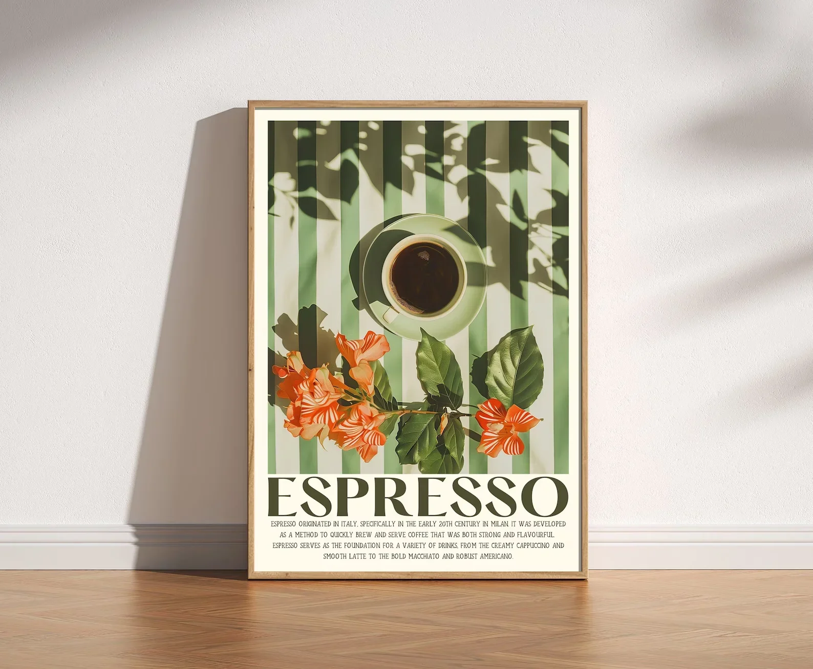 1pc frameless Canvas Painting 1pc frameless Retro Vintage Espresso Coffee Print Aesthetic Kitchen Poster Italian Coffee Art with