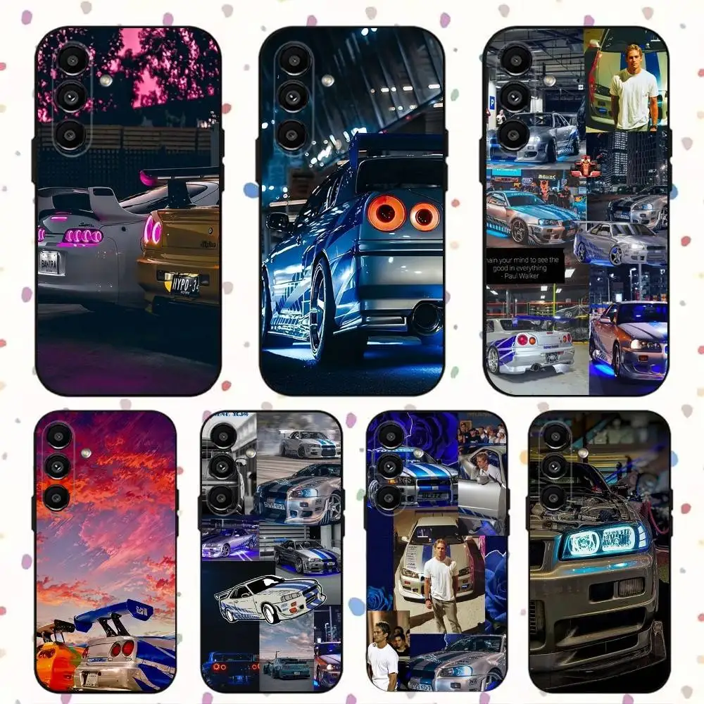 

F-Fasts and F-Furious R34 Phone Case For Samsung S24,S21,S22,S23,S30,Ultra,S20,Plus,Fe,Lite,Note,10,9,5G Black Soft Cover