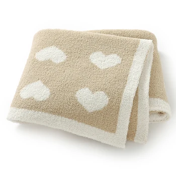 아기 담요 신생아 소년 소녀 침구 이불, 매우 부드러운 유아 유모차 포대기 패션, 귀여운 사랑스러운 편지 격자 무늬 따뜻한, 100*80cm