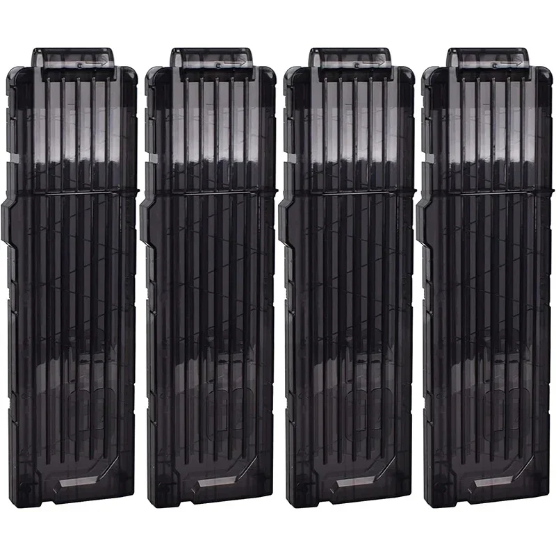 คลิปใส่ลูกดอกแบบนิ่ม 1/4 ชิ้น, คลิปใส่ลูกดอกแบบเร็ว 18 ลูก สำหรับปืนของเล่นเนิร์ฟ (สีดำ)