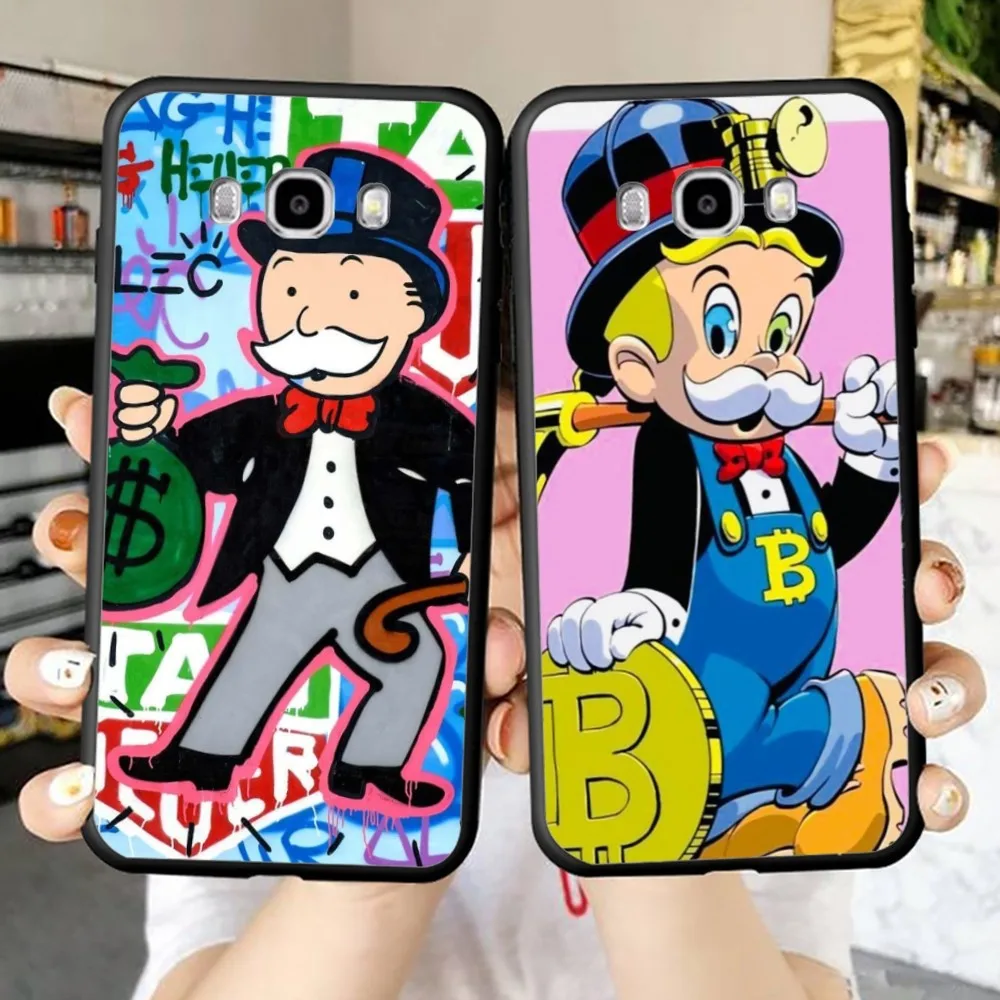 

Trend Cartoon Dollar Alec Monopoly Phone Case For Samsung J 7 Plus 7core J7 Neo J6 Plus Prime J6 J4 Mobile Cover