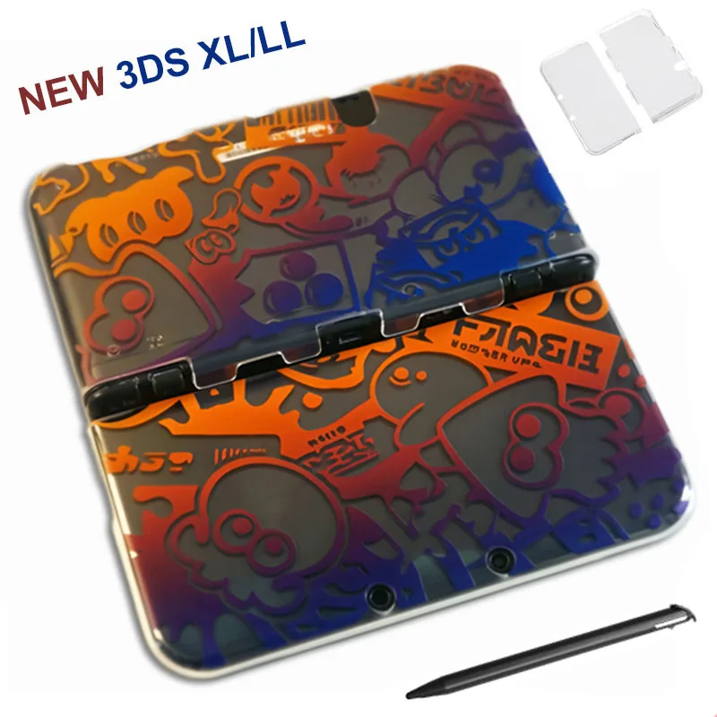 Capa Protetora Transparente Macia para Novo 3DS XL LL, Capa Protetora Transparente para Novo 3DSLL XL com Caneta Stylus, Acessórios para Jogos