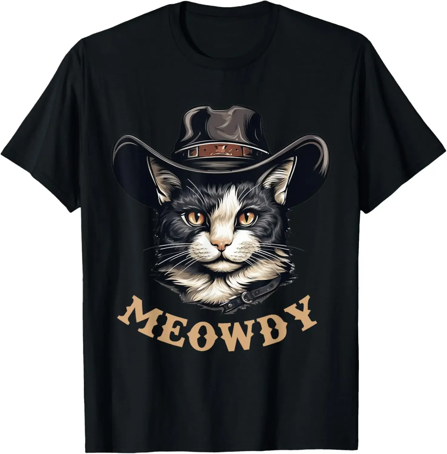 Meowdy Cat Cowboy Hat Country Lover T-Shirt