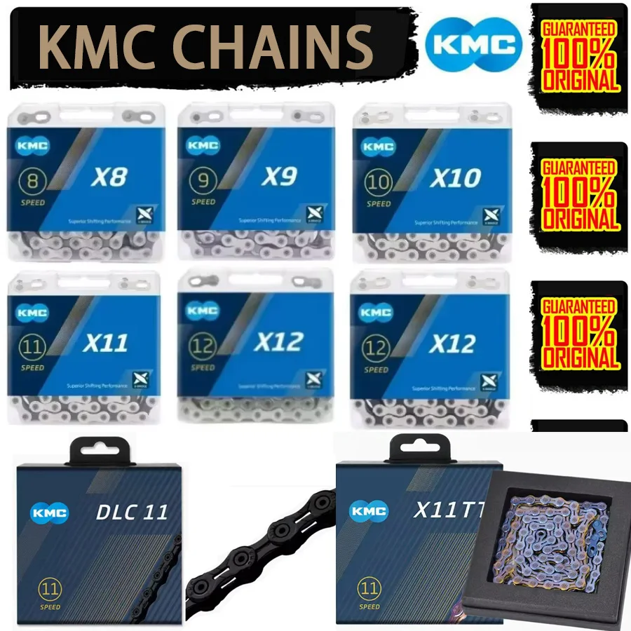 Image of KMC MTB-Kette 1 6 7 8 9 10 11 12 Gang Fahrradkette Einzelgang Citybike-Ketten X8 X9 X10 X11 X12 Fahrradteile für Shimano