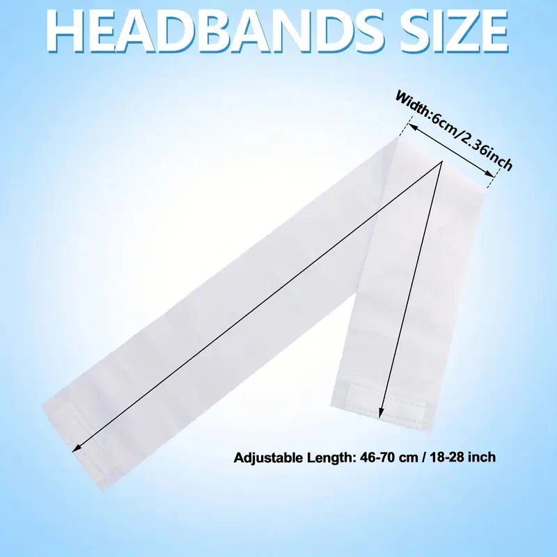 50/100 pcs Disposable spa facial headband Yoga, basketball, sports hair tie Headband Non-woven elastic band