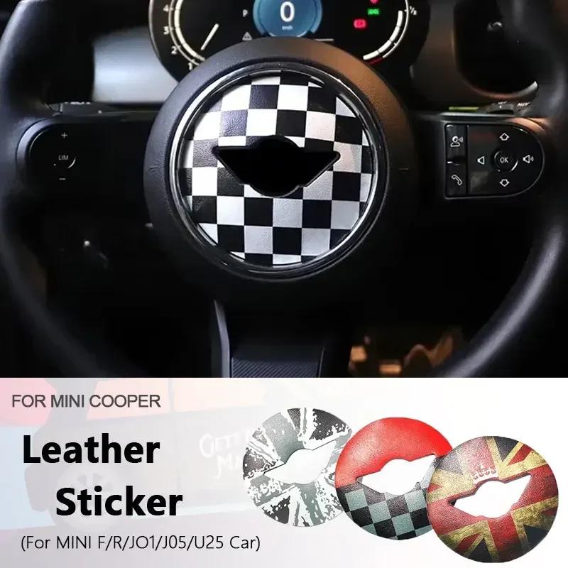 For Mini cooper For F65 F66 J01 J05 U25 R50-R53 R55-R61 F54-F56 F60 Accessories Steering Wheel Stickers Dedicated Car Sticker