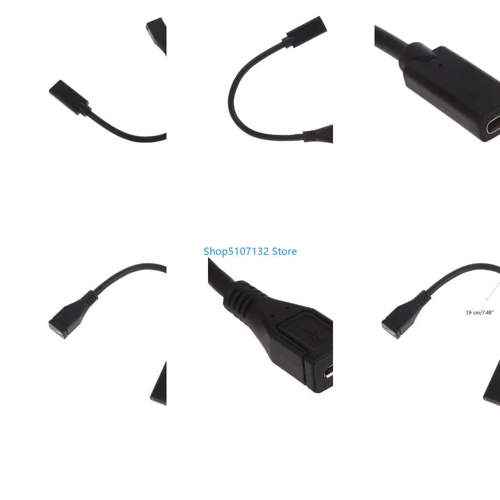 87HD Type-C to Micro USB Converter Data Sync Extension Adapter for Notebook Computers