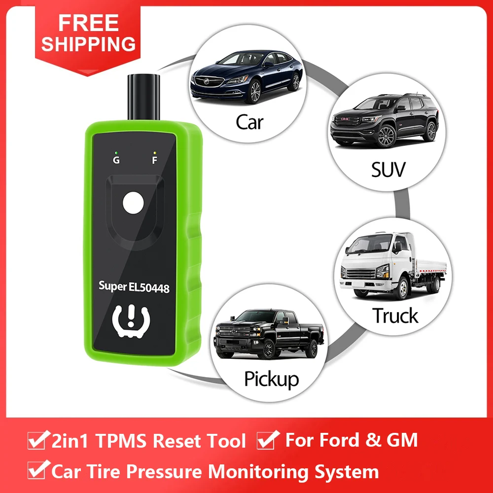 2 in 1 Car TPMS Reset Tool EL50448 Tire Pressure Monitoring System Sensor Reset Tool for Ford Opel GMC Buick Chevrolet