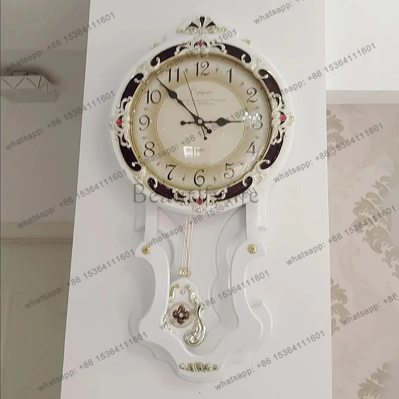 Wood Vintage Wall Clocks Silent Pendulum Clock Nordic Large Home Decor Watches Living Room Luxury Art Decoration Accessories