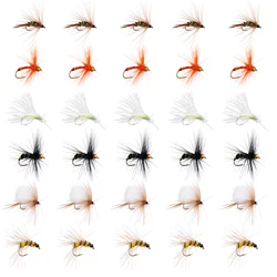 Goture Fly Fishing Flies Kit 30pcs Dry Flie Wet Flies Trout Flies Fly Lures Fly Fishing Assortment Kit for Bass Salmon