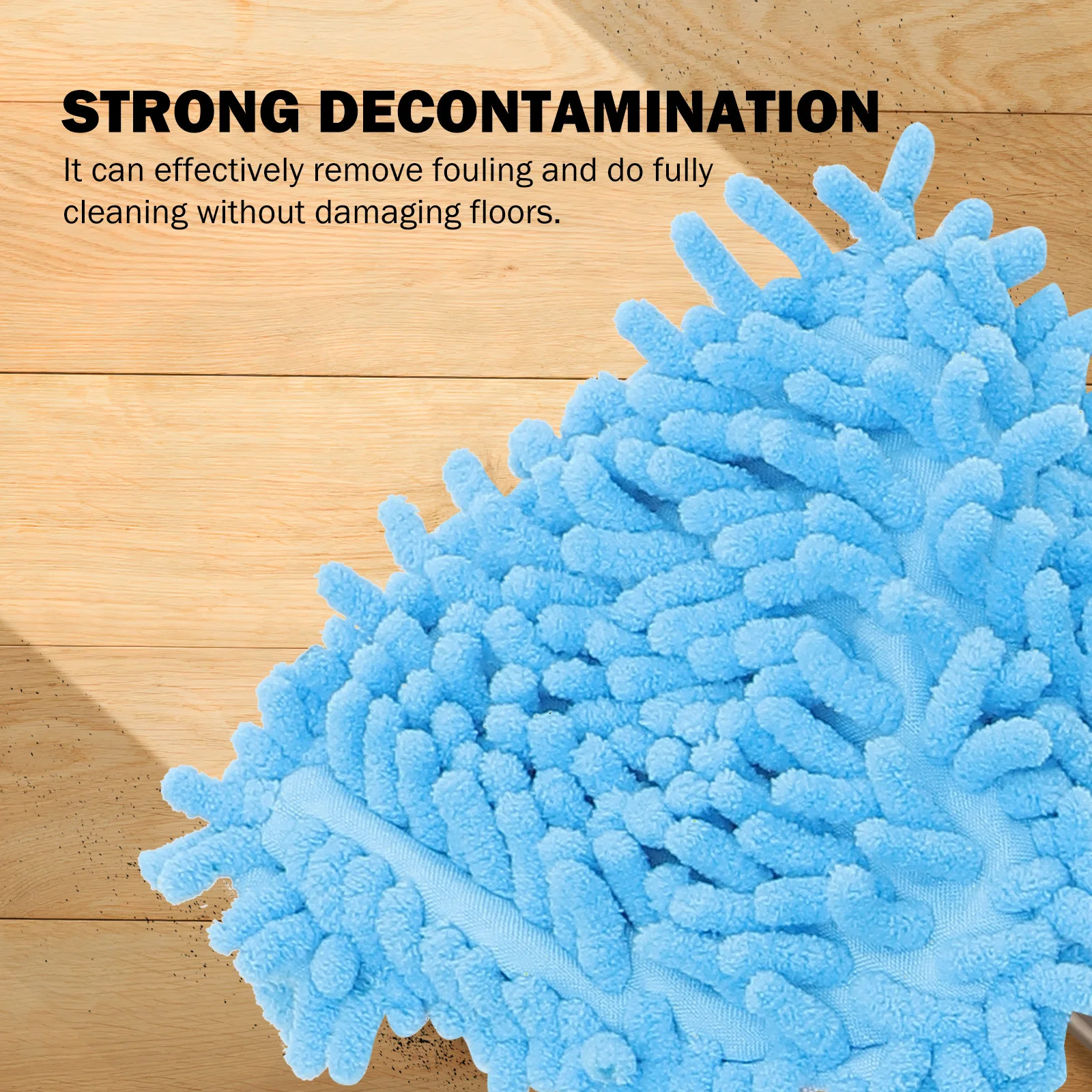 

1Set Retractable Floor Mop Triangle Mop for Hardwood Tile Durable Chenille Head 180 Degree Swivel Cleaning Tool