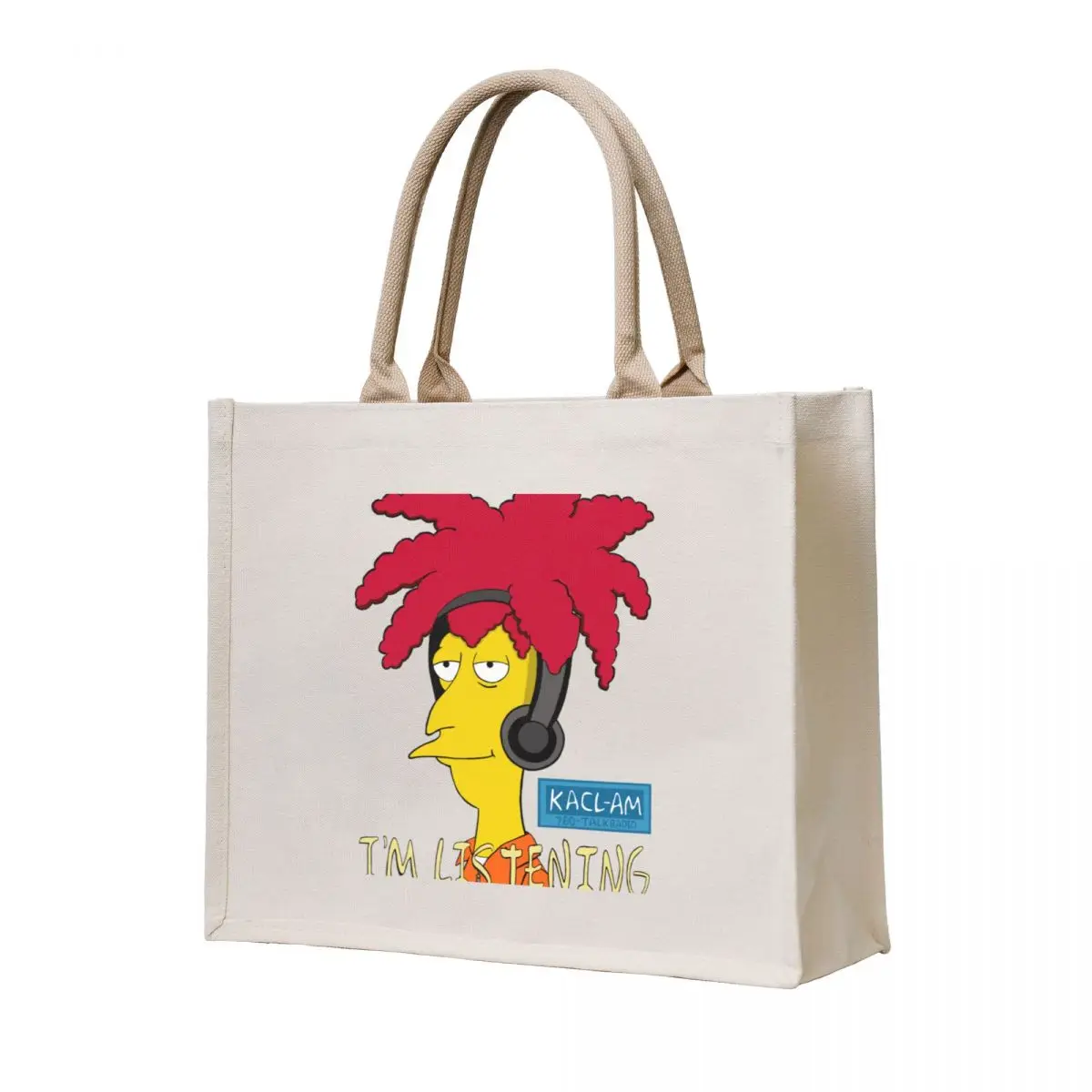 

Frasier I’m Listening Comedy TV Show Mashup Blue Tote Bag Shopper shopping bag custom tote bag Women's shopping