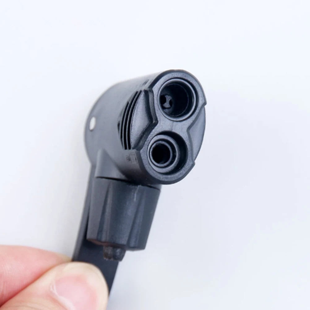 

2 Pc Air Cylinder Conversion Nozzle Tire Inflator Bicycle Adapter Black One Body