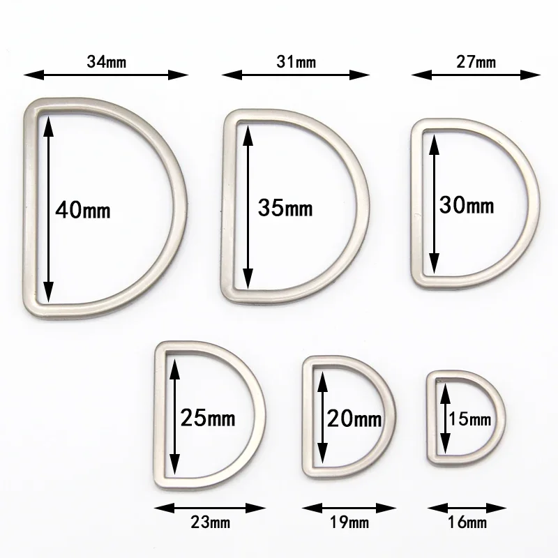 HENGC-30mm 40mm D 디 링 금속 버클 걸쇠 웹 가죽 벨트 신발 가방 의류 큰 바느질 액세서리, DIY 공예 도매