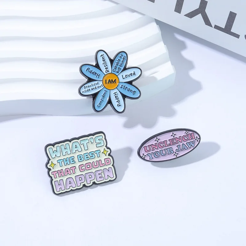 Cartoon Pink Headphones Book Enamel Brooch Lapel Pin Robot Bear Flame Marigold Bottle Wool Sword Metal Badge Jewelry Friend Gift view 4