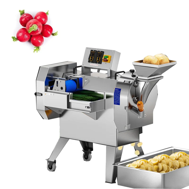 Energy-Saving Efficient Vegetable Cutting Machine Cucumber Potato Fruit Leafy Vegetables Slicer Shredder Chopper Machine