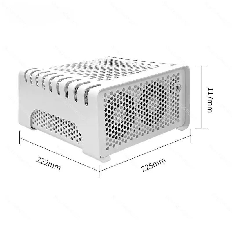 White and black Computer Case Desktop ITX Small Chassis, Living Room Mini Horizontal Chassis Case Q3 Chassis