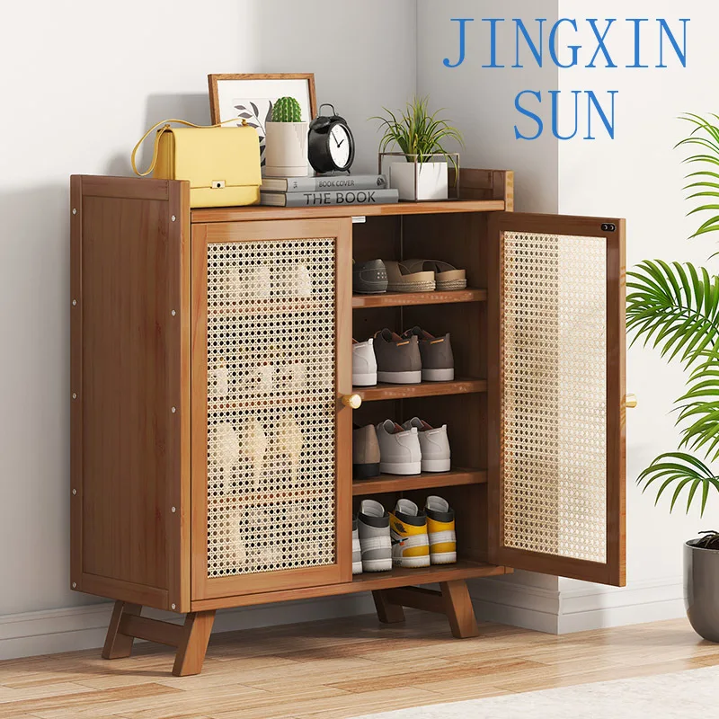 Shoe cabinet, shoe rack  household, simple indoor storage artifact, space-saving entry, and dust-proof dormitory.