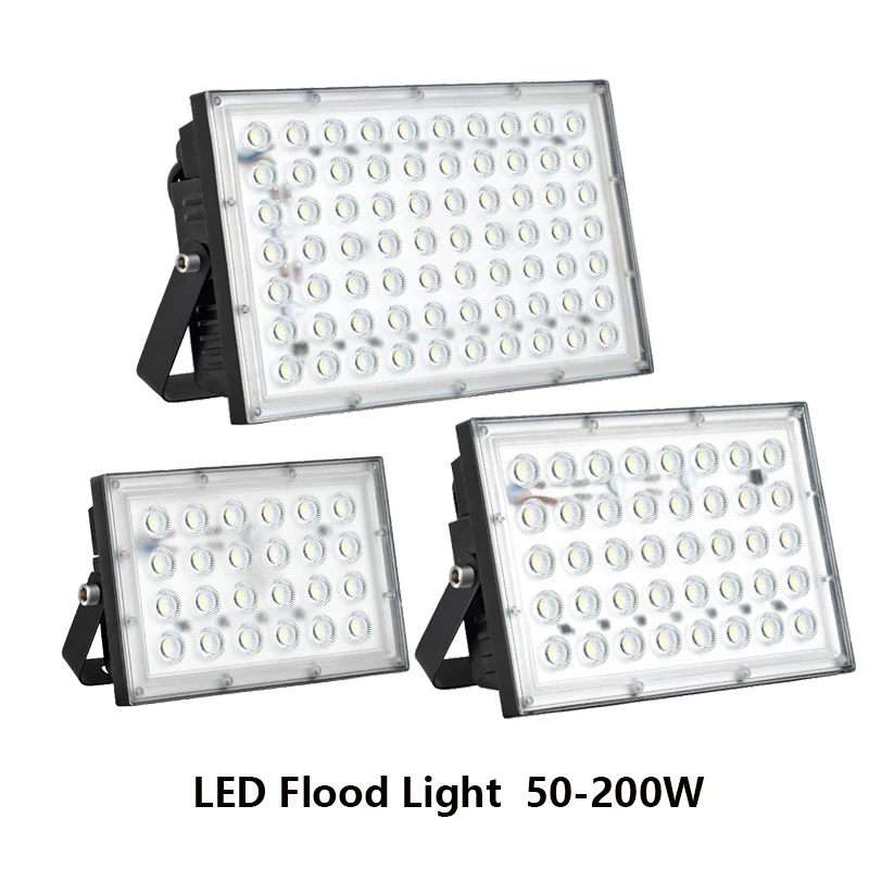 Luz LED de inundación ultrafina superior, lámpara de decoración de jardín, iluminación de jardín al aire libre, luz de pared Exterior, foco AC220V, 50W, 100W, 200W