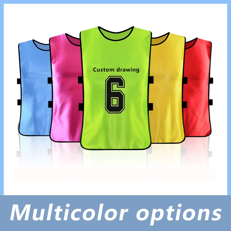 Adults Children Soccer Training Vest Football Shirts Jerseys Scrimmage Practice Sports Vest Breathable Team Training