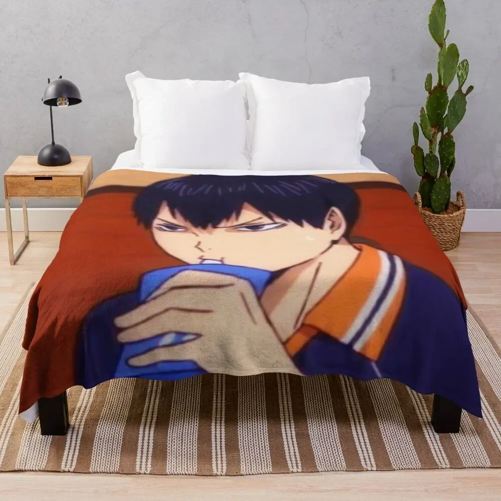 

kageyama-nice kill Throw Blanket Travel blankets and throws Hair Blankets