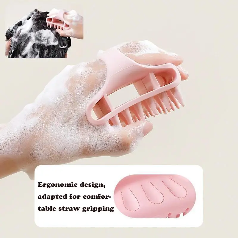 Scalp Massager Shampoo Brush Hair Washing Scalp Brush Soft Silicone Scalp Massager Hair Comb For Dandruff Removal Shampoo Brush view 3