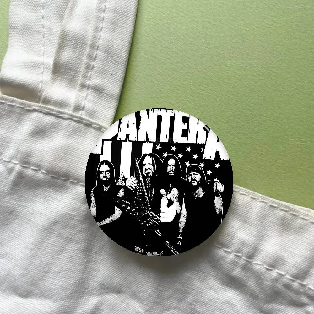 Classic P-Pantera Metal Band Anime Button Pin Handmade Brooch For Clothes Cartoon Badge Backpack Decoration Jewelry Accessories view 2
