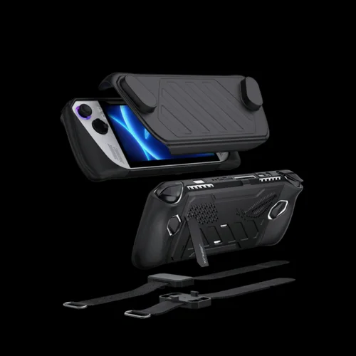 Imagen 1 del producto ModCase para ROG Ally con carcasa frontal desmontable, funda protectora, soporte de metal, correa compatible con accesorios ASUS ROG Ally