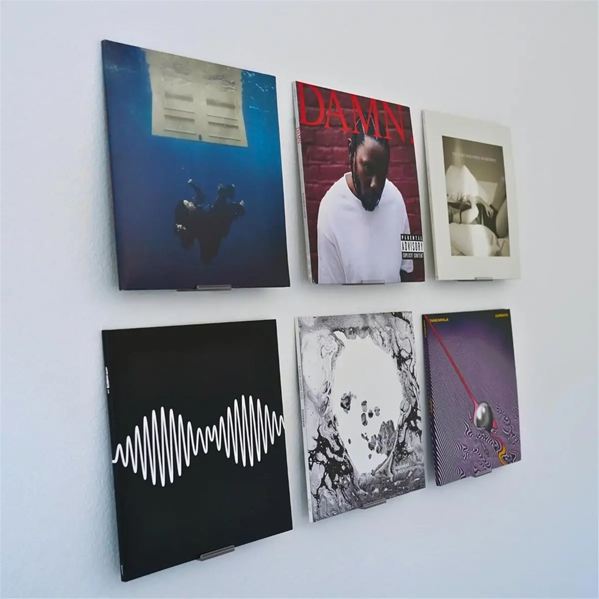 8-Pack Adhesive Vinyl Wall Mount , Record Holder for 1LP & 2LP, Clear Album Wall Mount