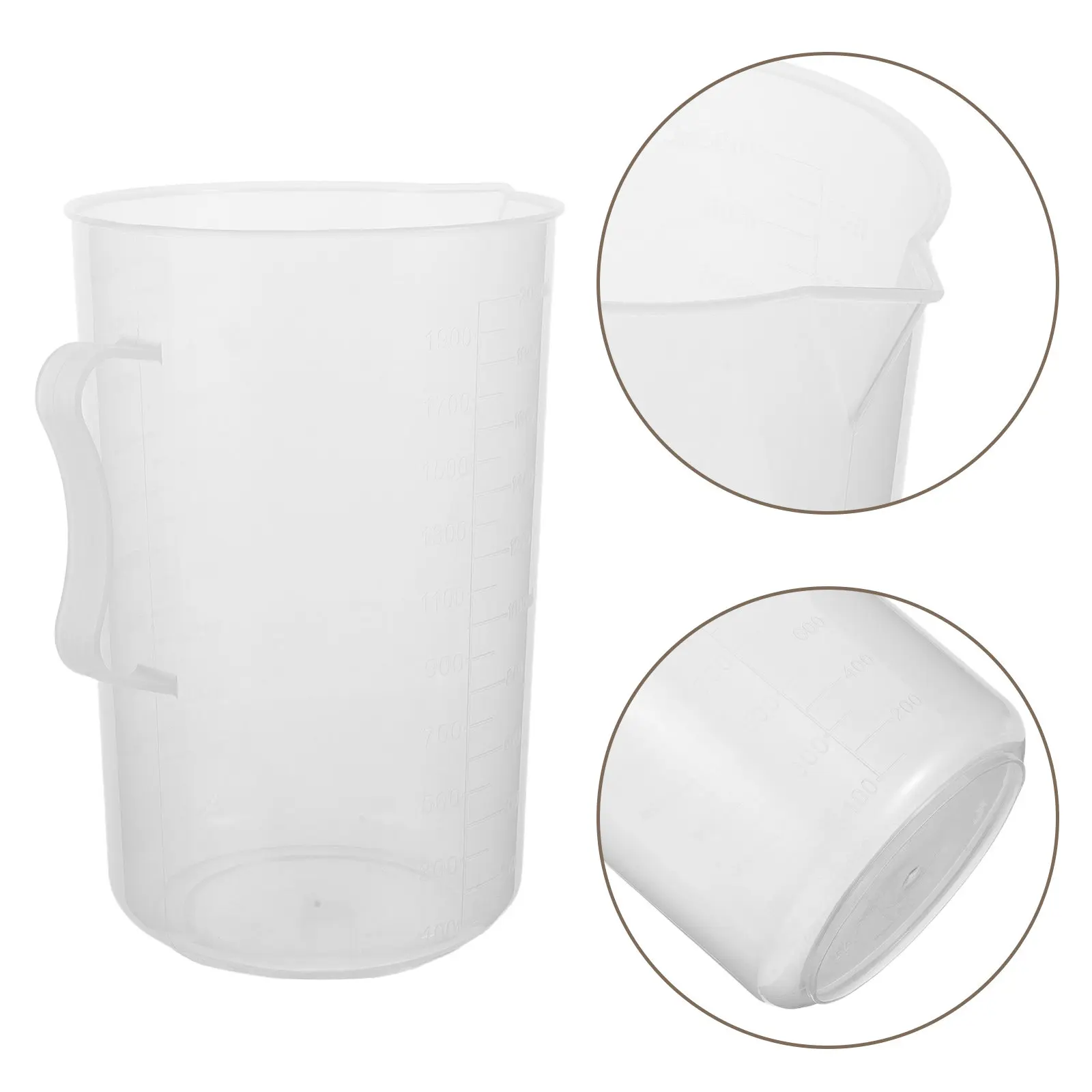 2000Ml Large Capacity Transparent Plastic Measuring Cup for Automotive Oil Dispensing Engine Transmission Fluid Garage