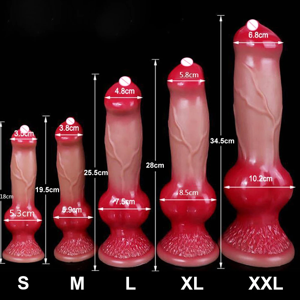 Soft Silicone Realistic Dildo Animal Horse Penis Dog Wolf Fake Anal Butt Plug Sex Toys for Women Female Masturbate Adult Games